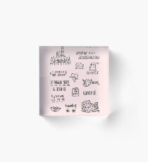 halsey doodles Acrylic Block
