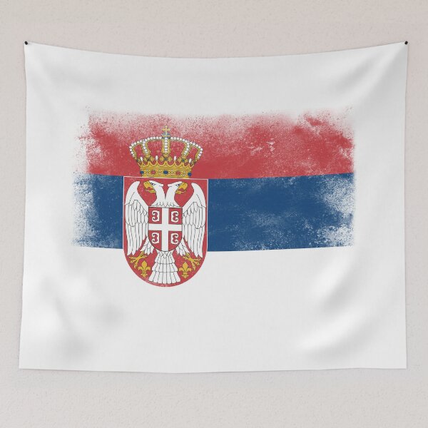 Item preview, Serbia Flag designed and sold by psychoshadow.