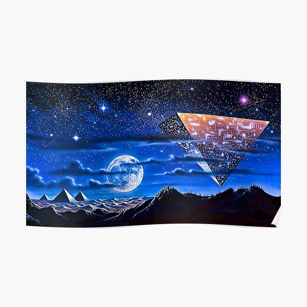 "Pyramid Vintage SciFi Art" Poster for Sale by NinaJG007 Redbubble