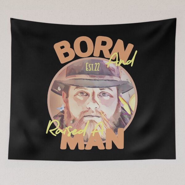 Item preview, BORN AND RAISED A MAN designed and sold by GAADesignz.