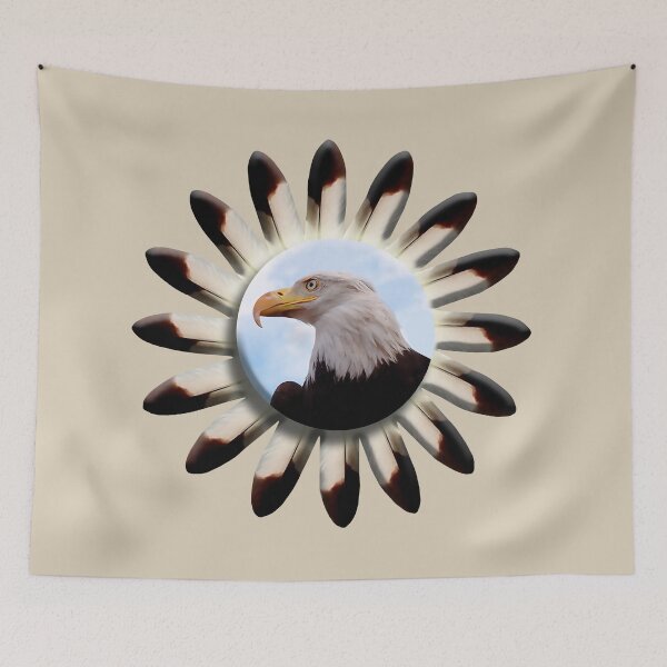 Item preview, Eagle Feather Circle Design on Tan designed and sold by Blue Cloud.