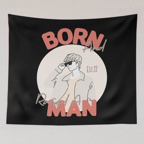 Item preview, BORN AND RAISED A MAN designed and sold by GAADesignz.