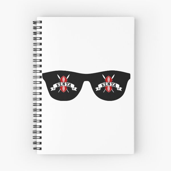 Item preview, Kenya Kenyan Flag Shield on Dark Sunglasses Design designed and sold by PearlMoonGrapes.