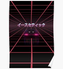 80er Jahre RETRO VAPORWAVE RETROWAVE SYNTHWAVE Poster