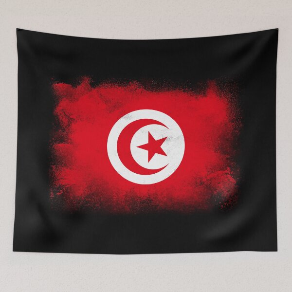 Item preview, Tunisia Flag designed and sold by psychoshadow.