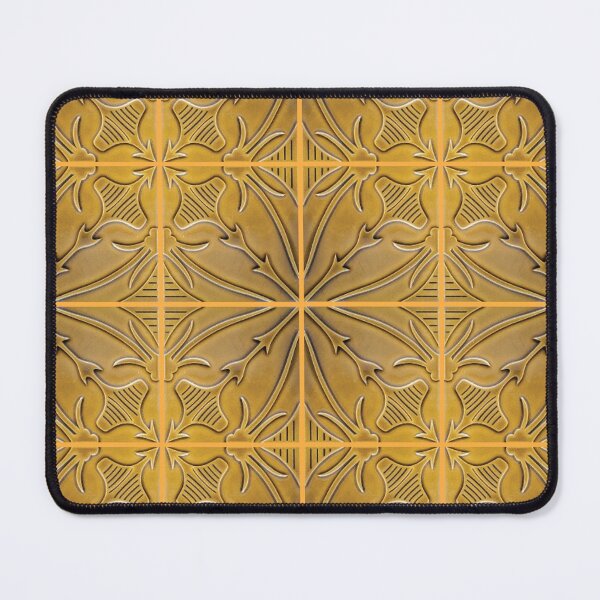 Item preview, decorative vintage floral gold pattern designed and sold by ErhanArt.