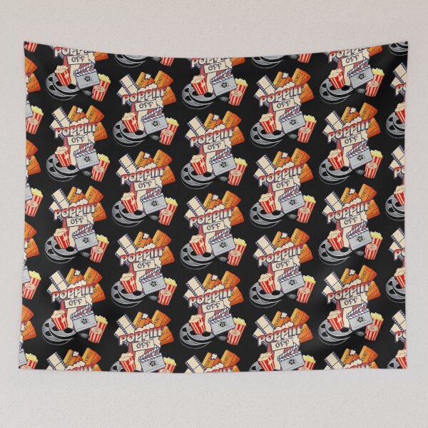 Item preview, I Love Movies Popcorn Retro Movie Night designed and sold by tamdevo1.