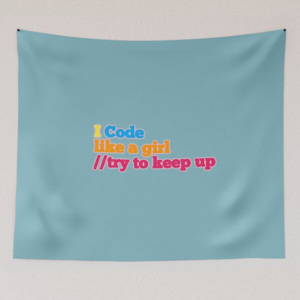 Item preview, I code like a girl try to keep up sticker designed and sold by MaRa ★★★★★.