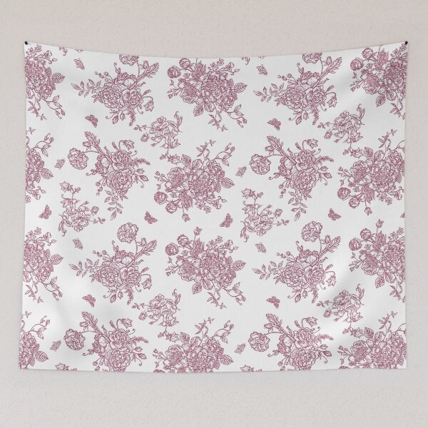 Item preview, Vintage Floral Pattern in Chinese Porcelain Style (Red, White) designed and sold by ‧͙⁺˚*･༓☾ Moon Saikia ☽༓･*˚⁺‧͙.