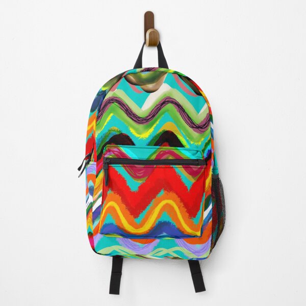 Item preview, Watercolor handmade zigzag green and red designed and sold by rupydetequila.