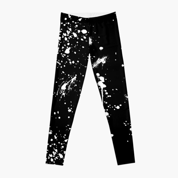 Black and White Splatter Paint Leggings by Trinity Jean DESIGNS