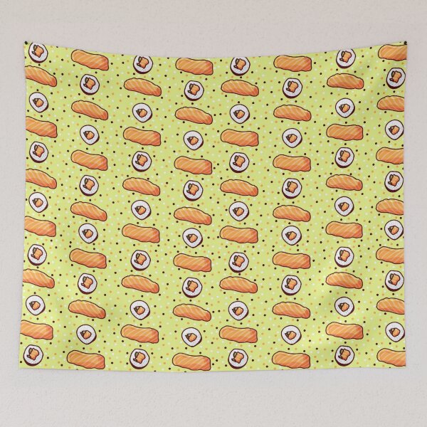 Item preview, Sushi Art Pattern Yellow designed and sold by NLDStudios.
