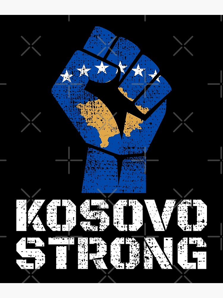 Poster Kosovo-Flagge 