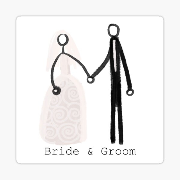 Item preview, Bride and Groom designed and sold by LittleCirclesK.