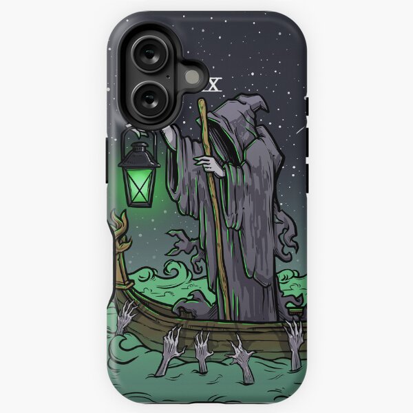 Vista previa del artículo con la obra «Carta del Tarot El Ermitaño Gótico Halloween Psicopompo La Parca Ángel de la Muerte», diseñado y vendido por TheGhoulishGarb.