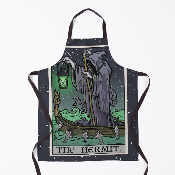 Item preview, The Hermit Tarot Card Gothic Halloween Psychopomp Grim Reaper Angel of Death designed and sold by TheGhoulishGarb.