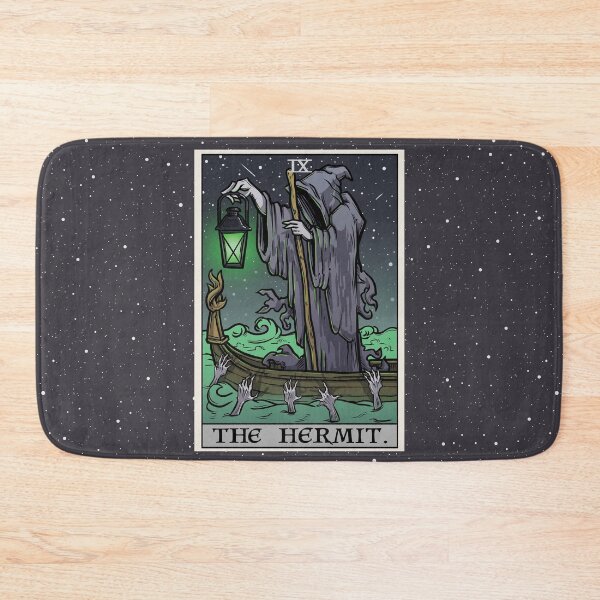 Item preview, The Hermit Tarot Card Gothic Halloween Psychopomp Grim Reaper Angel of Death designed and sold by TheGhoulishGarb.