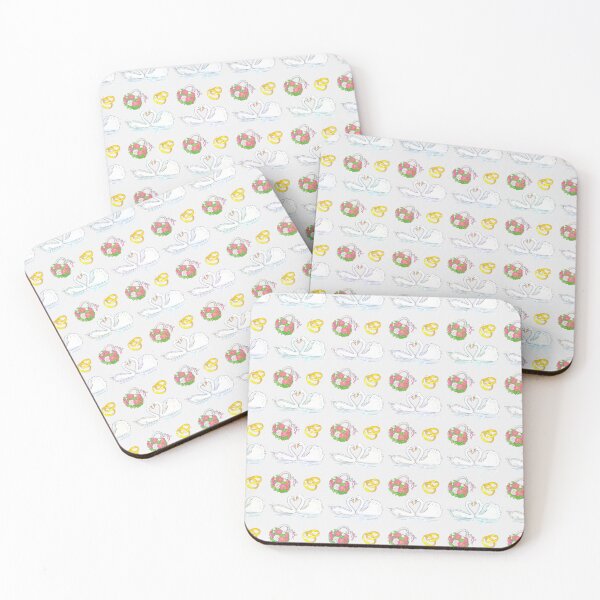 Item preview,  Wedding Swans And Rings Seamless Pattern Design designed and sold by Narkusdesign.