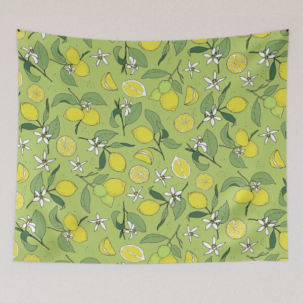 Item preview, lemons on light green designed and sold by kobyakov.
