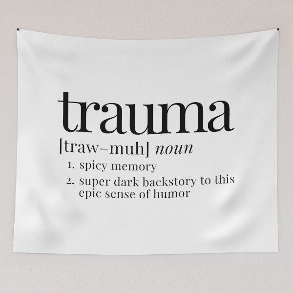 Item preview, Trauma Definition Funny - "Spicy Memory" Dark Humor designed and sold by Olivia Ossege.