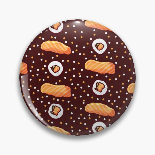Item preview, Sushi Art Pattern Dark Red designed and sold by NLDStudios.