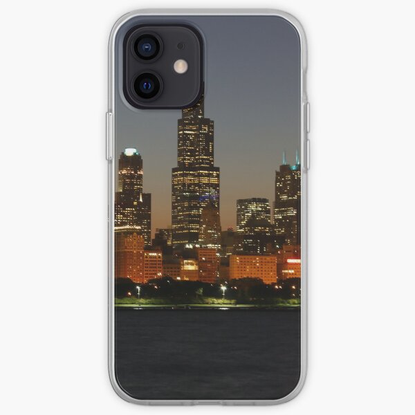 Chicago skyline at sunset iPhone Soft Case