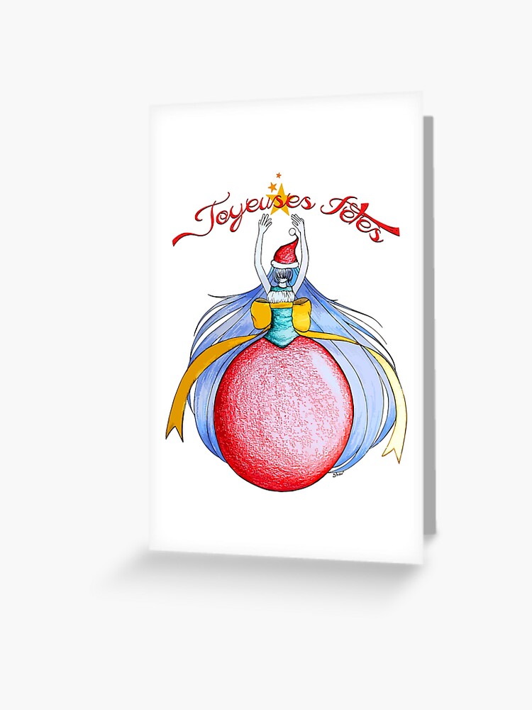 Thumbnail 1 of 2, Greeting Card, Joyeuses Fetes ! (Happy Holidays !) designed and sold by studinano.