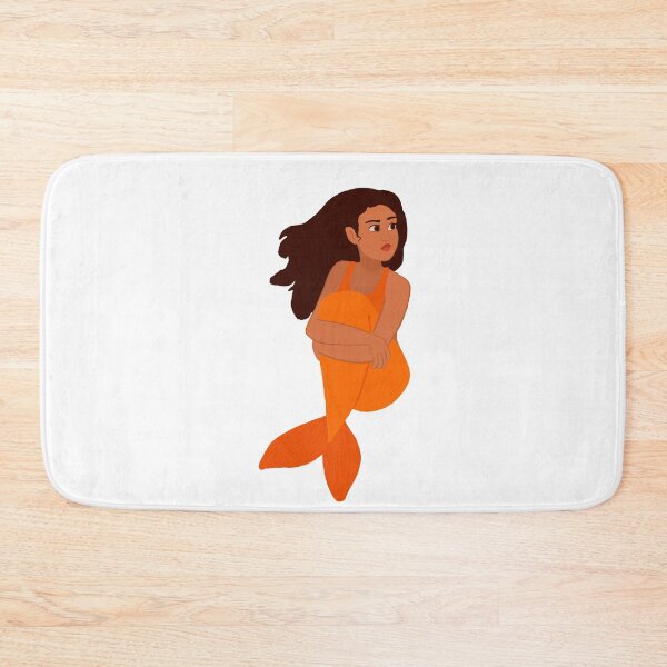 Item preview, Mermaid with orange tail designed and sold by scribbli.