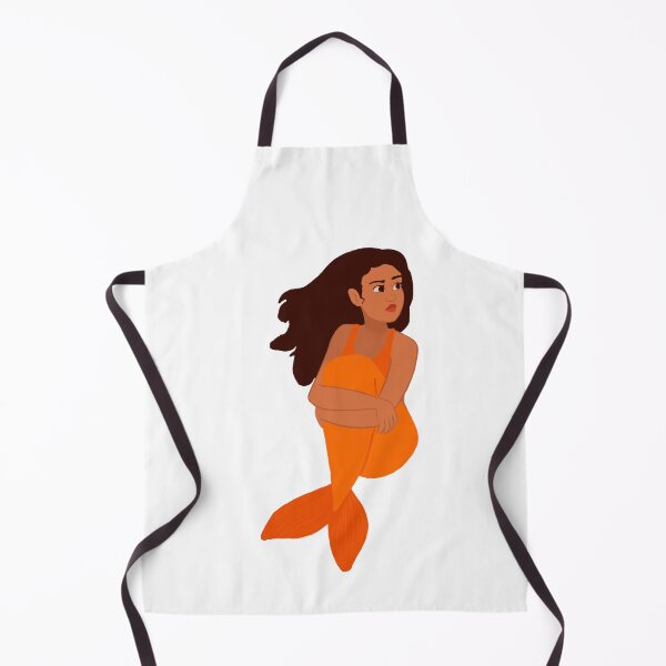 Item preview, Mermaid with orange tail designed and sold by scribbli.