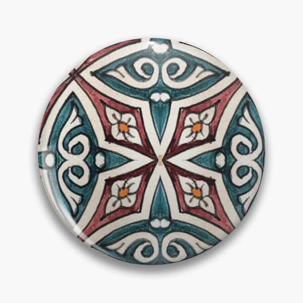 Item preview, decorative ethnic geometric colored pattern designed and sold by ErhanArt.
