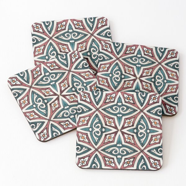 Item preview, decorative ethnic geometric colored pattern designed and sold by ErhanArt.