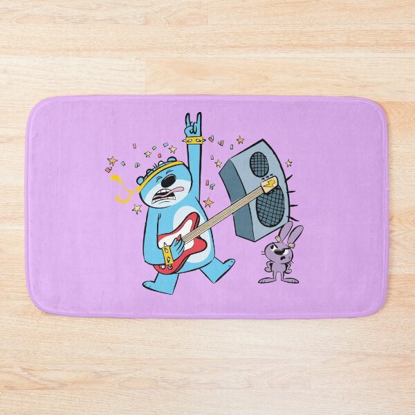 Item preview, Bunny will not smile and his friend Big rocking with a red guitar designed and sold by Bonobofy.