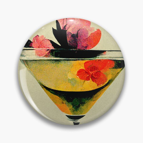 Item preview, Copa de cóctel con arte vintage de flores designed and sold by Bloomon.