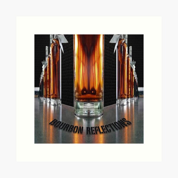 Item preview, Bourbon Reflections - Bottles on Bar Abstract designed and sold by Gretchen Tiger.