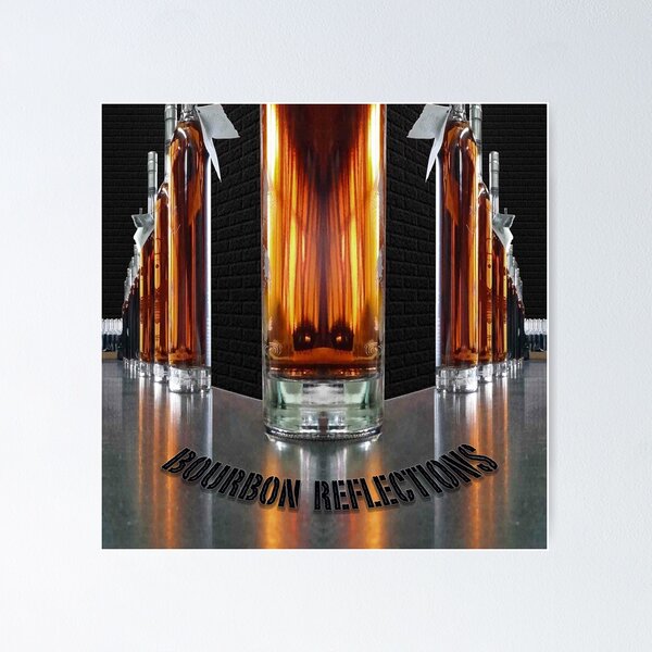 Item preview, Bourbon Reflections - Bottles on Bar Abstract designed and sold by Gretchen Tiger.