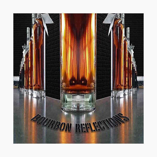 Item preview, Bourbon Reflections - Bottles on Bar Abstract designed and sold by Gretchen Tiger.