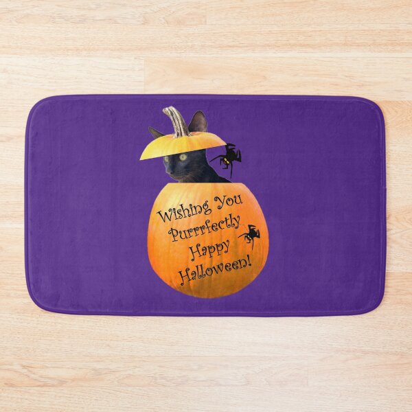 Item preview, Purrfectly Purrrfectly Perfectly Happy Halloween wishes Black Cats Rock! designed and sold by Yinzer Gifts And More.