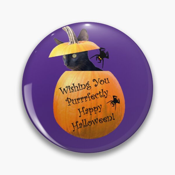 Item preview, Purrfectly Purrrfectly Perfectly Happy Halloween wishes Black Cats Rock! designed and sold by Yinzer Gifts And More.