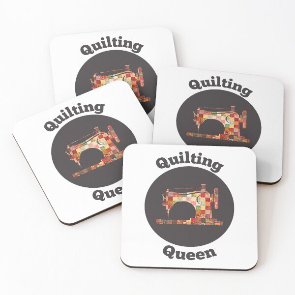 Item preview, Quilting Queen with Quilted Sewing Machine design for Quilters - Patchwork Quilt designed and sold by SewHappyQuilt.