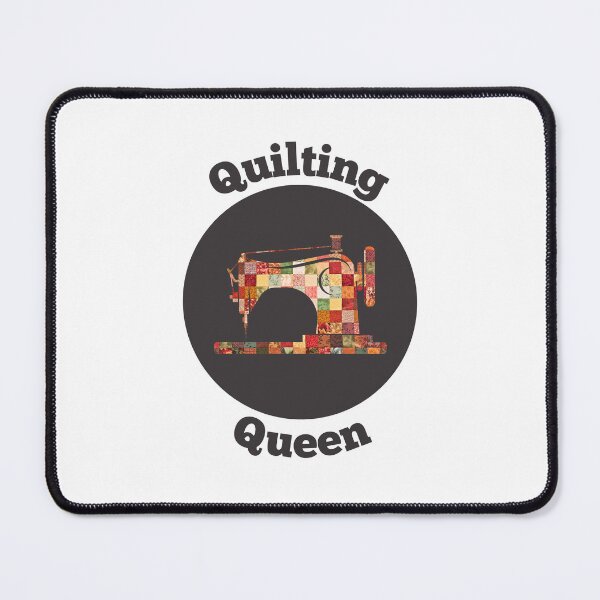 Item preview, Quilting Queen with Quilted Sewing Machine design for Quilters - Patchwork Quilt designed and sold by SewHappyQuilt.