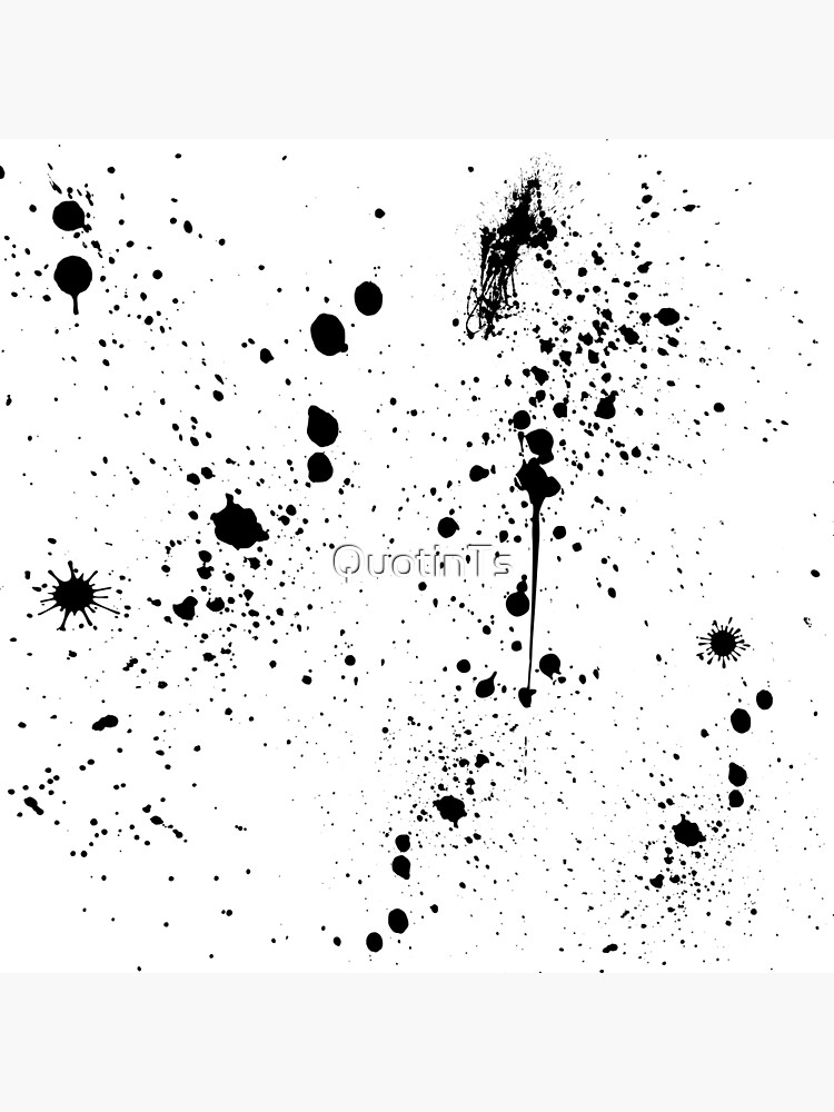 "Black and White Paint Splash Graphic Splatter" Art Print for Sale by