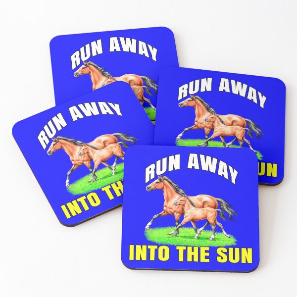 Item preview, Horse Lovers Design Run Away Into The Sun  designed and sold by fantasticdesign.