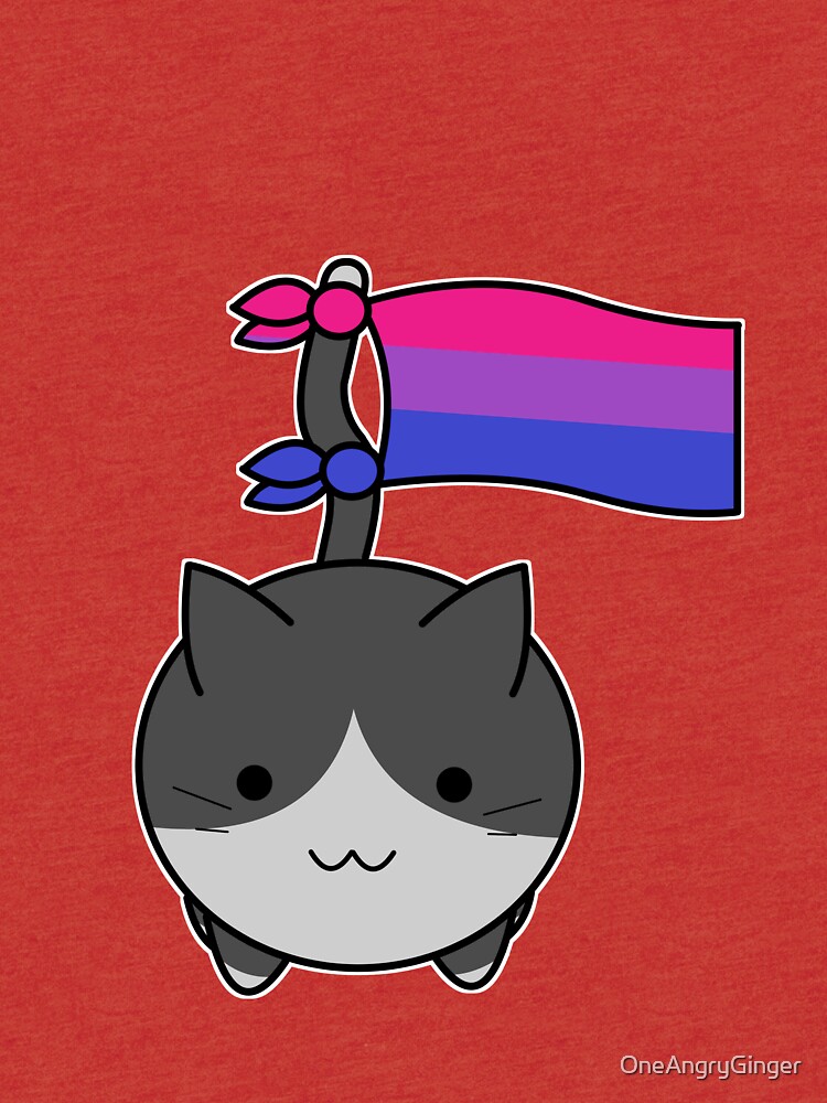 Bisexual Pride Cat T Shirt By Oneangryginger Redbubble
