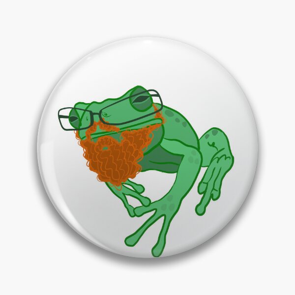 Item preview, Frog with red beard and glasses  designed and sold by Pariahs-Design.