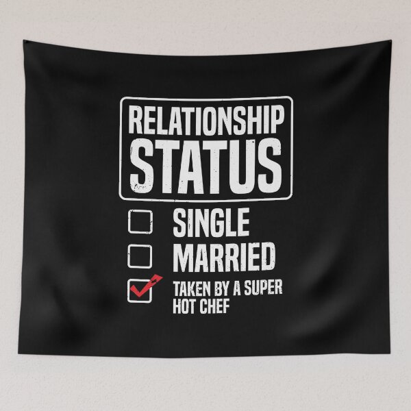 Aperçu de l'œuvre Statut de relation pris par un cadeau de chef super chaud Valentine créée et vendue par haselshirt.
