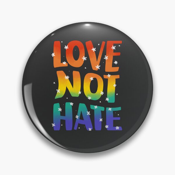 Item preview, Love Not Hate - Rainbow Flag Retro Floral Design designed and sold by AdelinePurdy.