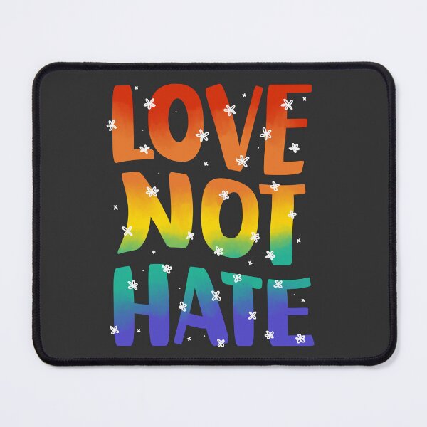 Item preview, Love Not Hate - Rainbow Flag Retro Floral Design designed and sold by AdelinePurdy.