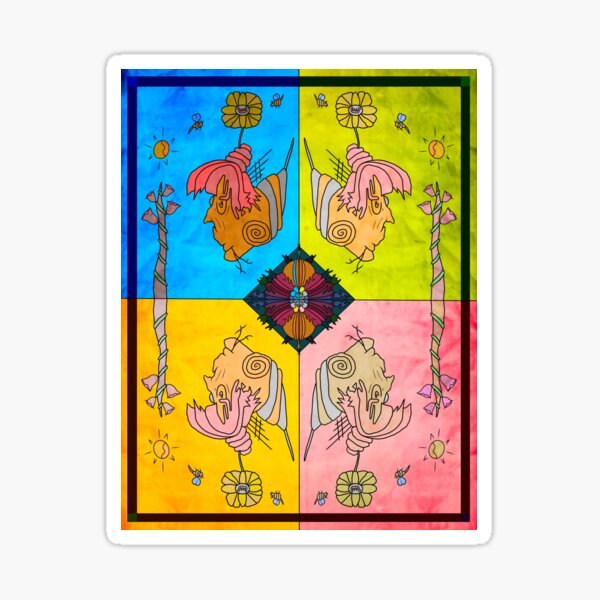 Bee Bonnetbee Bee Fourfold Sticker