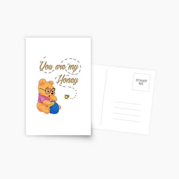 Hunny Pot © GraphicLoveShop Postcard for Sale by graphicloveshop