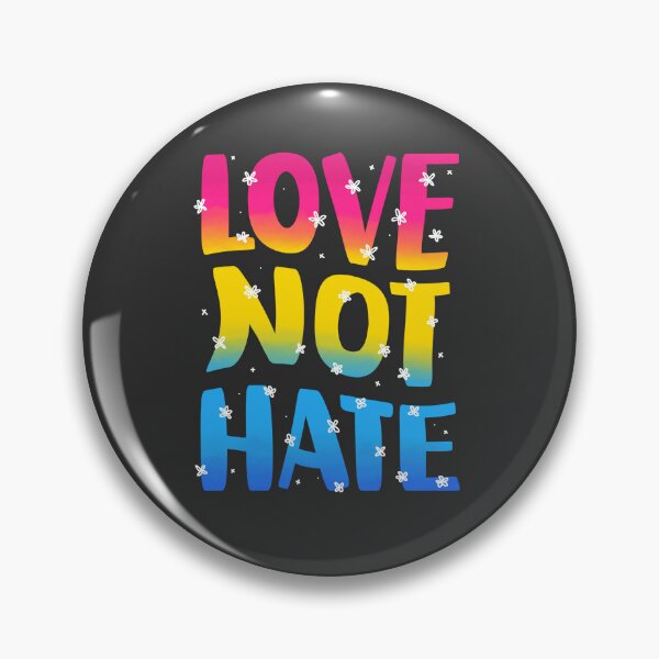 Item preview, Love Not Hate - Pansexual Flag Retro Floral Design designed and sold by AdelinePurdy.